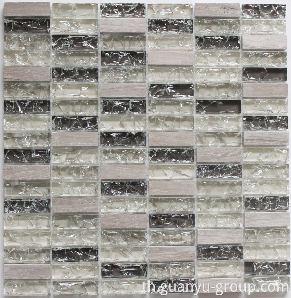 Cracked Glass And Marble Mosaic BL8502